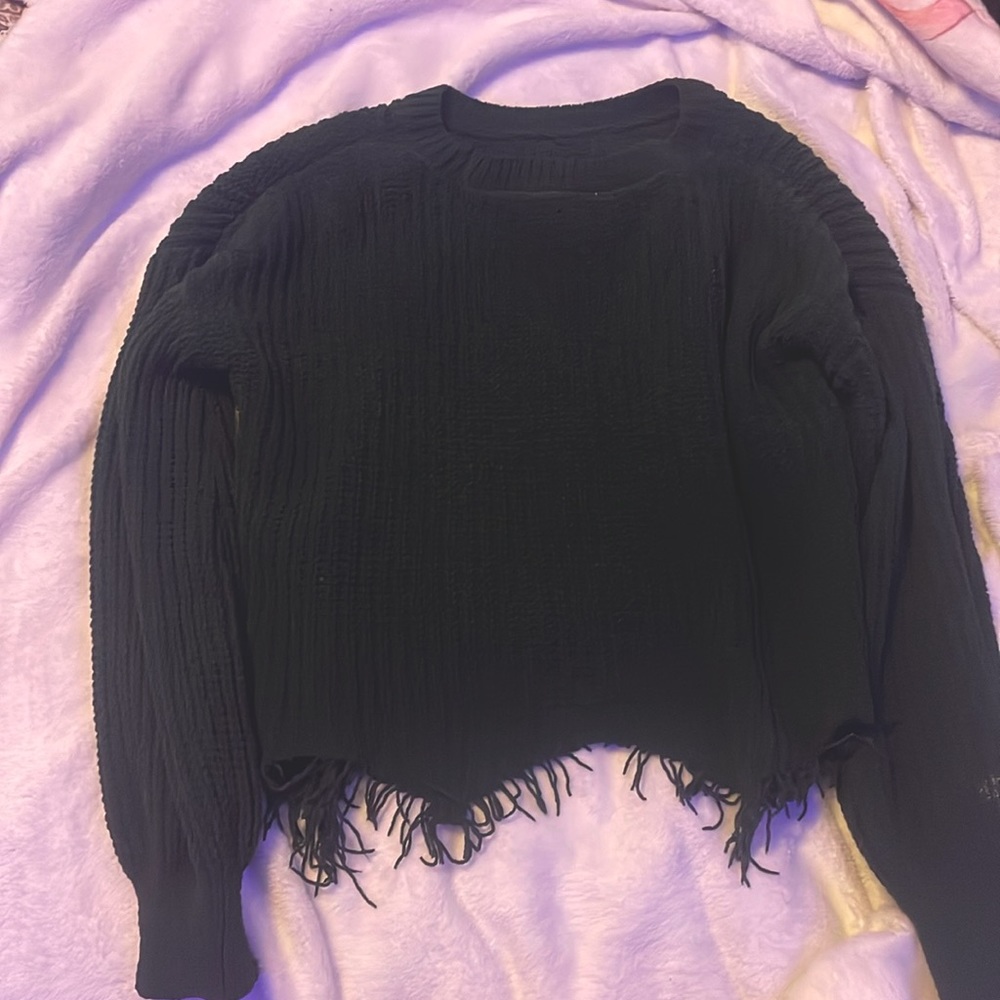 Dark Green Scoop Neck Sweater (Size 7-9)